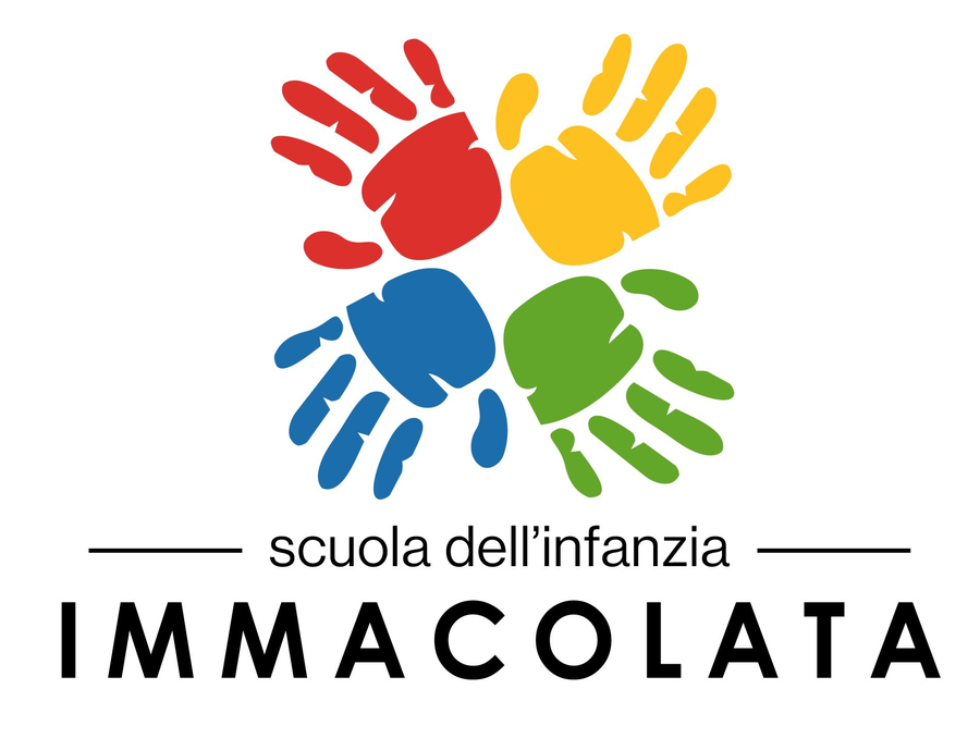 Scuola dell'Infanzia Immacolata – logo con quattro mani colorate